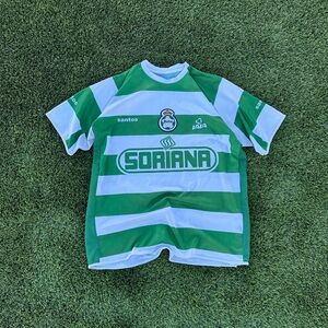 Green and White Kids Soccer Jersey
